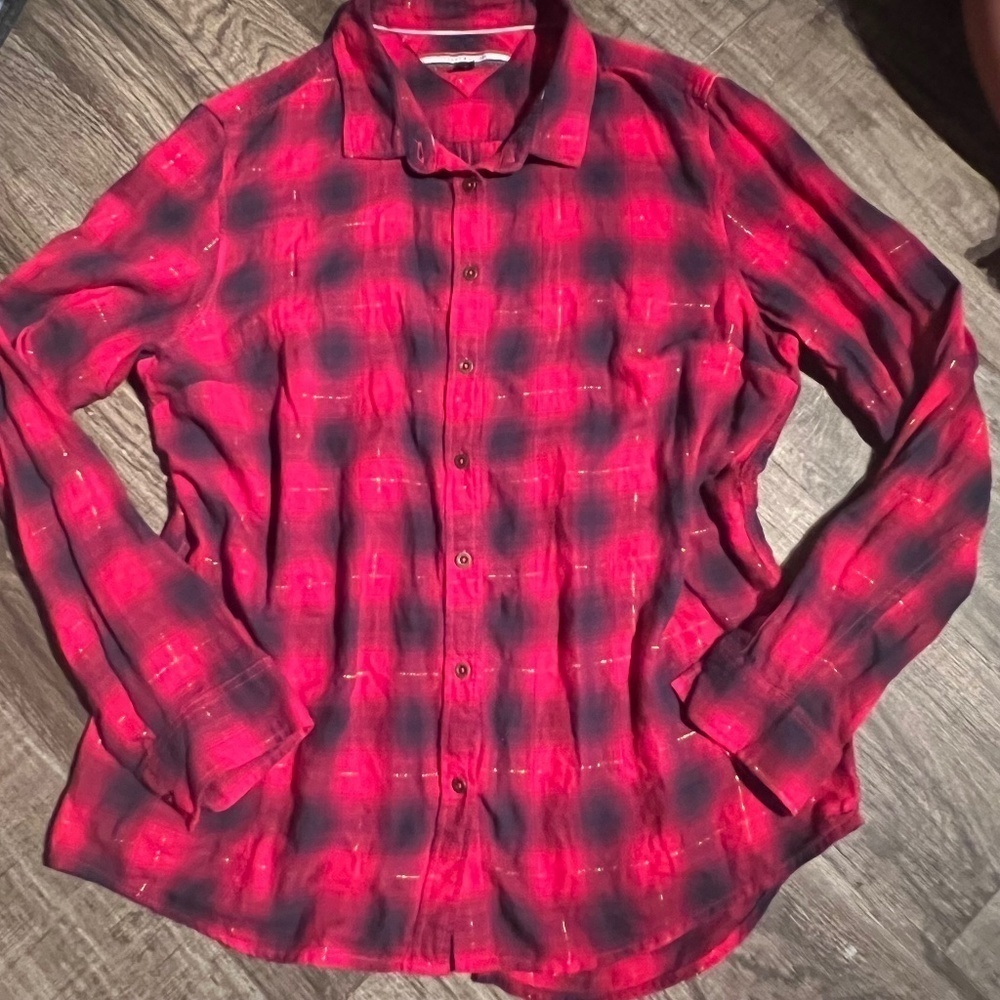 Tommy Hilfiger button down shirt womens size L